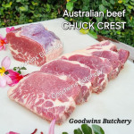 Beef CHUCK CREST Australia brand AMH frozen whole cuts +/- 2 kg/pc (price/kg)